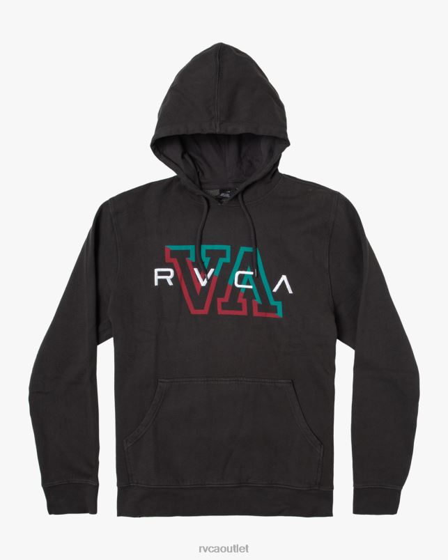 Clothing V84B879 black RVCA Men Hampton Pullover Hoodie