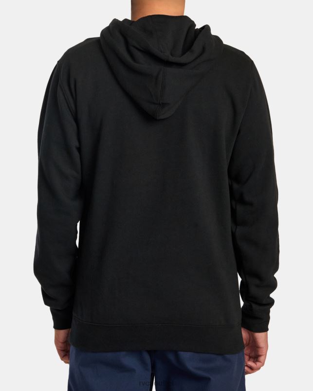 Clothing V84B879 black RVCA Men Hampton Pullover Hoodie