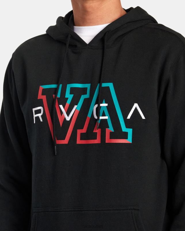 Clothing V84B879 black RVCA Men Hampton Pullover Hoodie