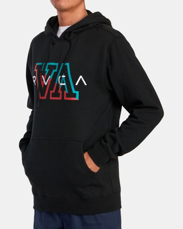 Clothing V84B879 black RVCA Men Hampton Pullover Hoodie