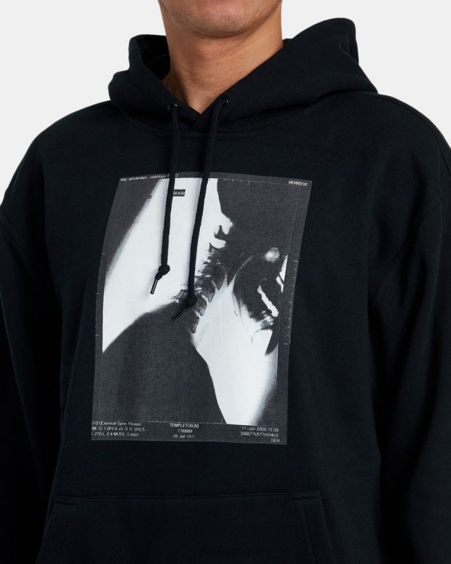 Clothing V84B949 black RVCA Men X Ray Hoodie