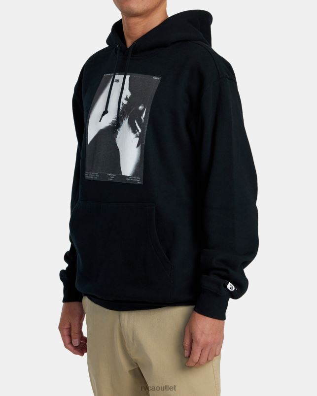 Clothing V84B949 black RVCA Men X Ray Hoodie
