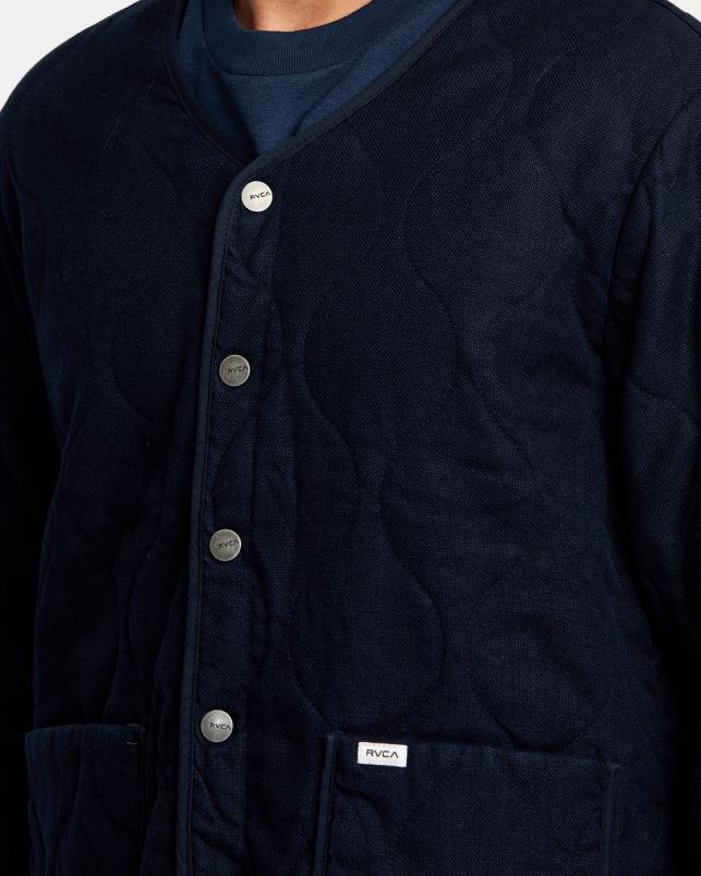 Clothing V84B1020 indigo RVCA Men Hi-Grade Jacket
