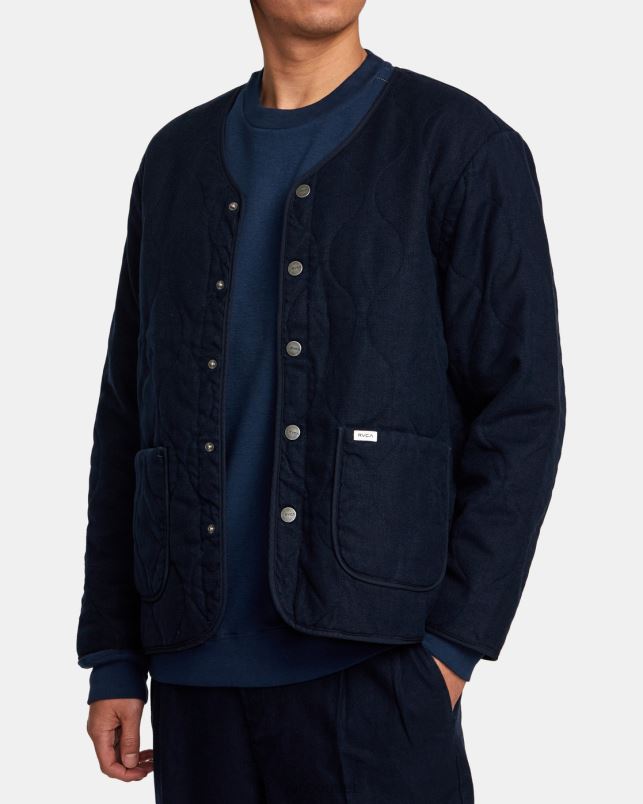 Clothing V84B1020 indigo RVCA Men Hi-Grade Jacket