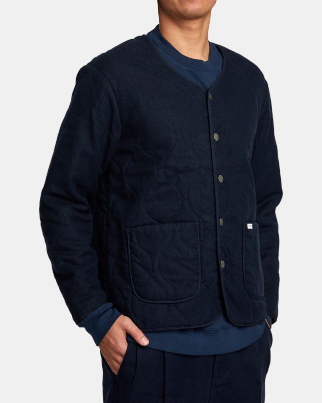 Clothing V84B1020 indigo RVCA Men Hi-Grade Jacket