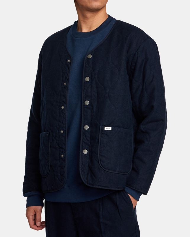 Clothing V84B1020 indigo RVCA Men Hi-Grade Jacket