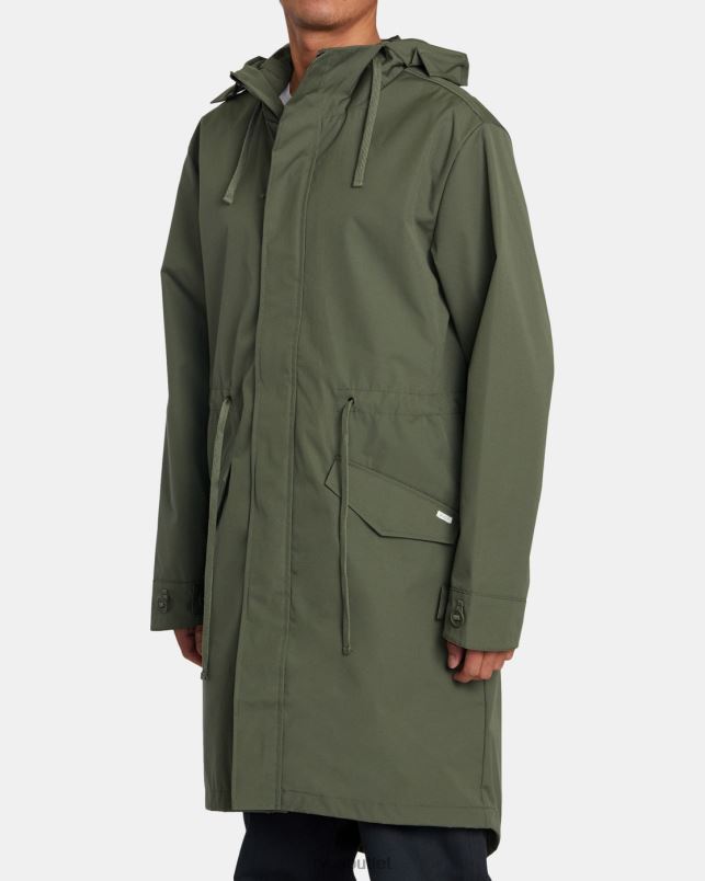 Clothing V84B573 cactus RVCA Men Fishtail Raincoat