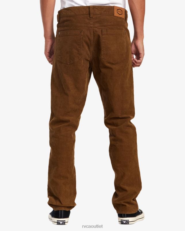 Clothing V84B1057 bombay brown RVCA Men Daggers Pigment Corduroy Pants