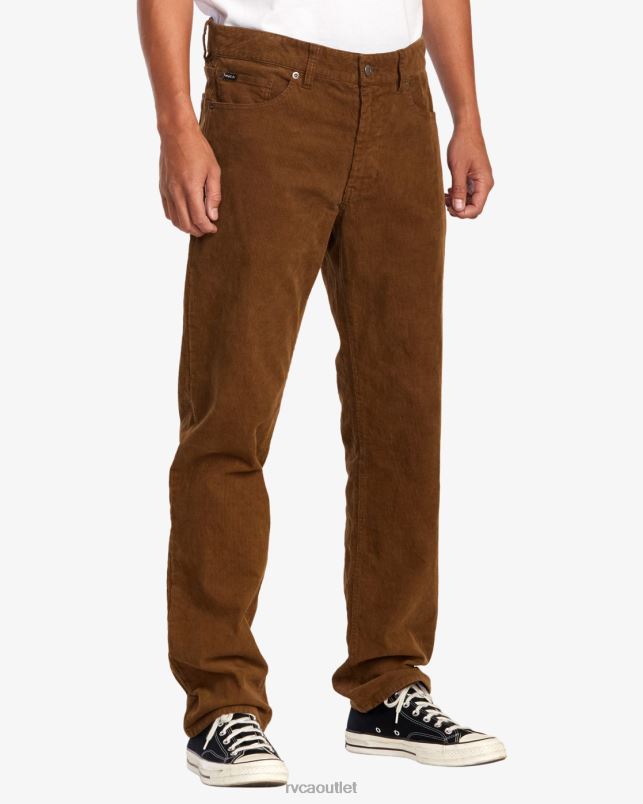 Clothing V84B1057 bombay brown RVCA Men Daggers Pigment Corduroy Pants