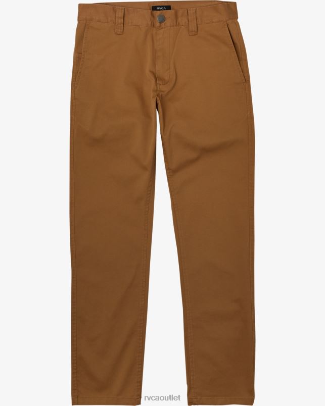 Clothing V84B222 camel RVCA Men Weekend Stretch Pants