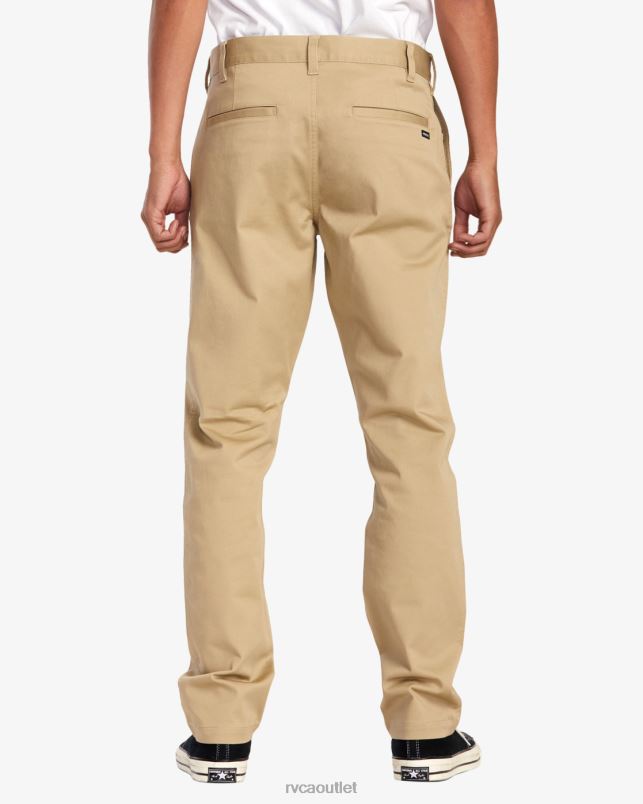 Clothing V84B701 khaki RVCA Men Weekend Stretch Chino Pants