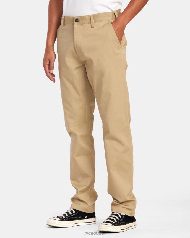 Clothing V84B701 khaki RVCA Men Weekend Stretch Chino Pants