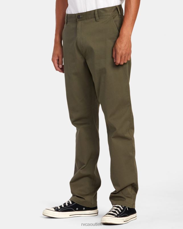 Clothing V84B707 olive RVCA Men Weekend Stretch Chino Pants