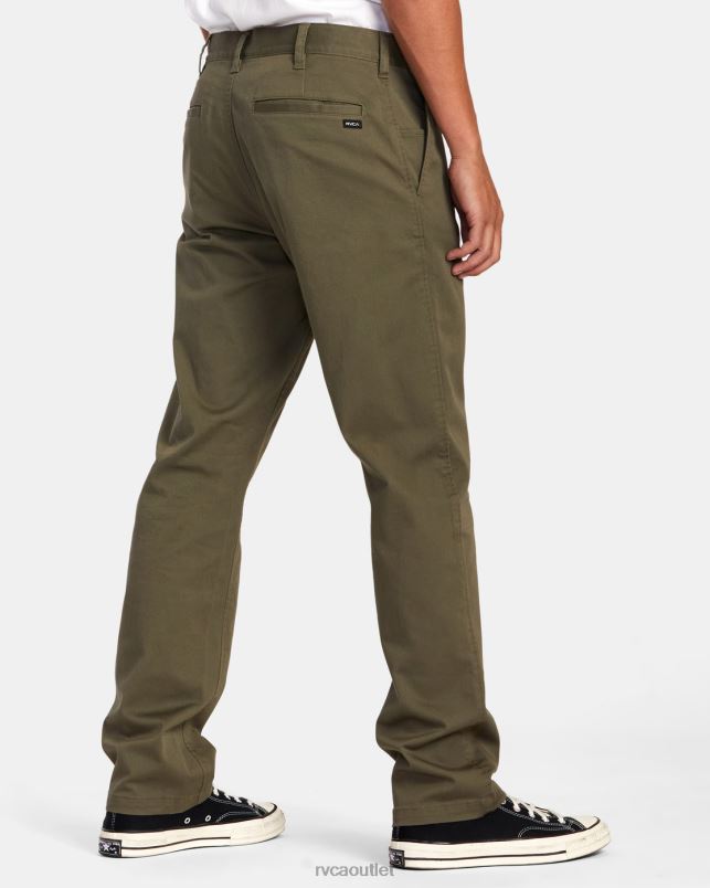 Clothing V84B707 olive RVCA Men Weekend Stretch Chino Pants