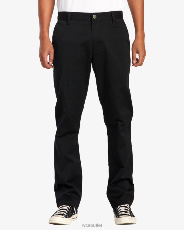 Clothing V84B711 black RVCA Men Weekend Stretch Chino Pants