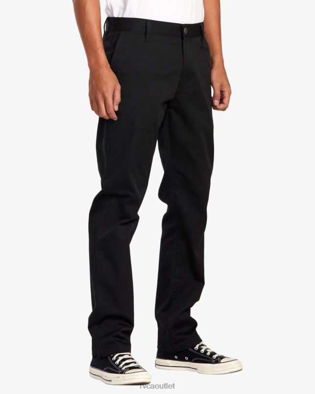 Clothing V84B711 black RVCA Men Weekend Stretch Chino Pants