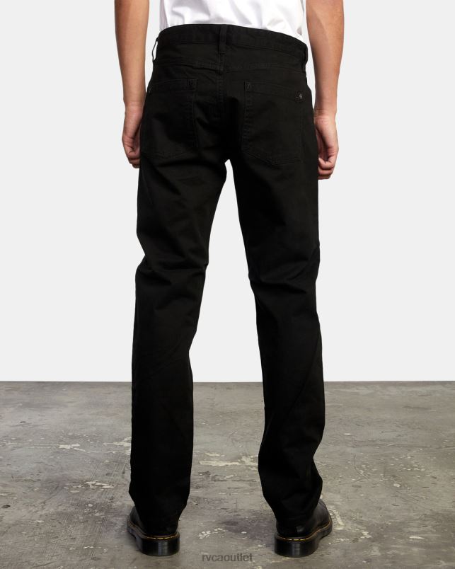 Clothing V84B726 black RVCA Men Daggers Twill Slim Fit Pants