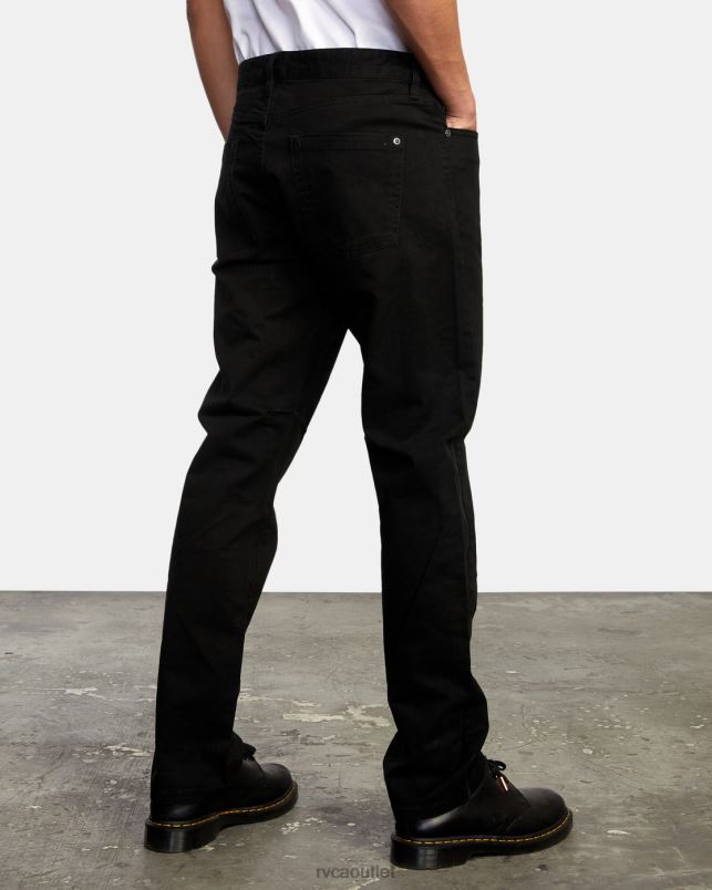 Clothing V84B726 black RVCA Men Daggers Twill Slim Fit Pants