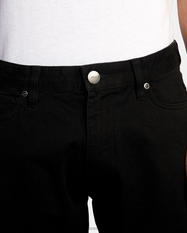 Clothing V84B726 black RVCA Men Daggers Twill Slim Fit Pants