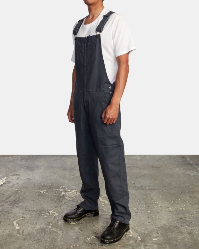Clothing V84B831 garage blue RVCA Men Chainmail Relaxed Fit Overalls