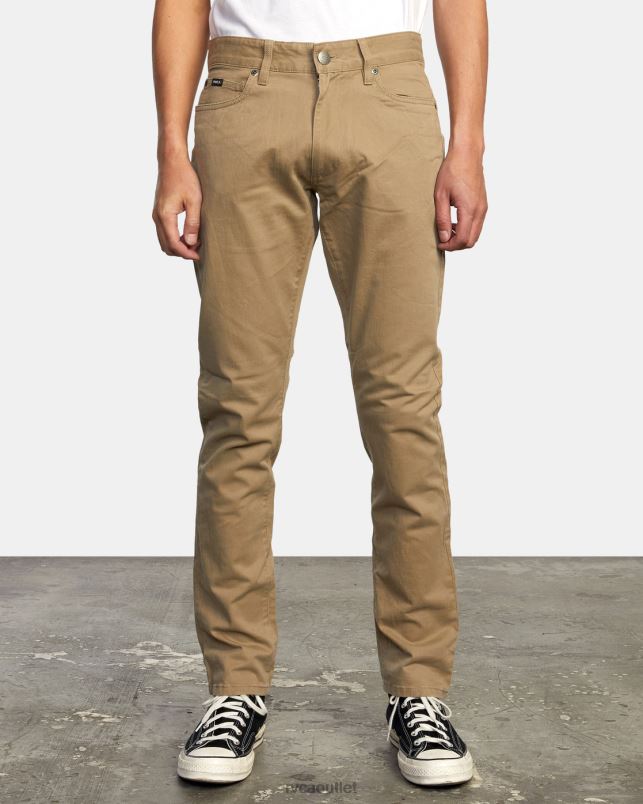 Clothing V84B836 wood RVCA Men Daggers Twill Slim Fit Pants