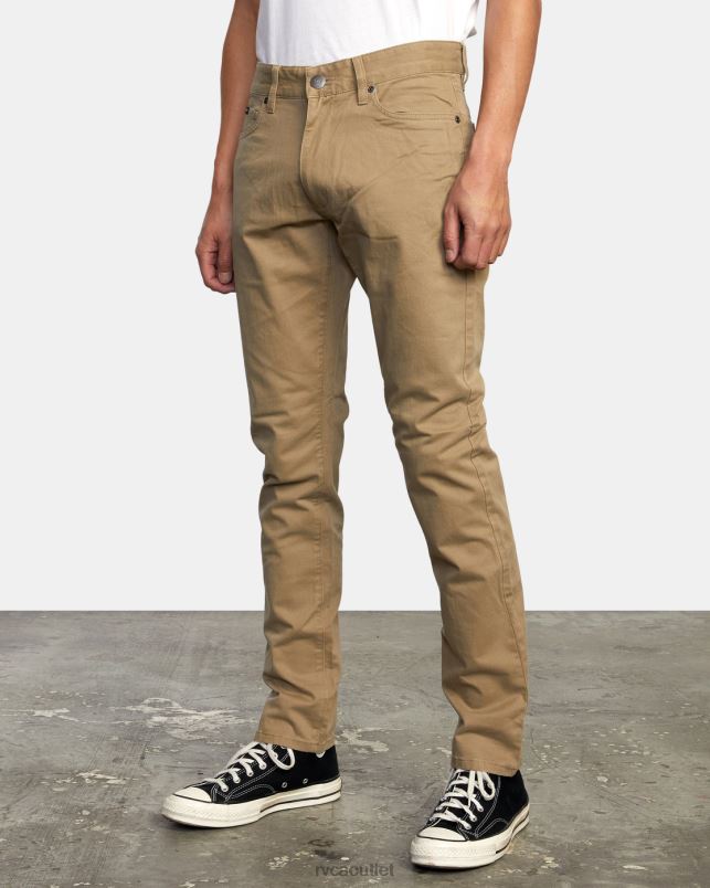 Clothing V84B836 wood RVCA Men Daggers Twill Slim Fit Pants