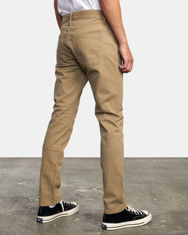 Clothing V84B836 wood RVCA Men Daggers Twill Slim Fit Pants
