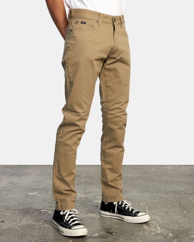 Clothing V84B836 wood RVCA Men Daggers Twill Slim Fit Pants