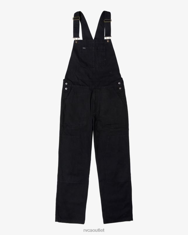 Clothing V84B894 black RVCA Men Chainmail Relaxed Fit Overalls