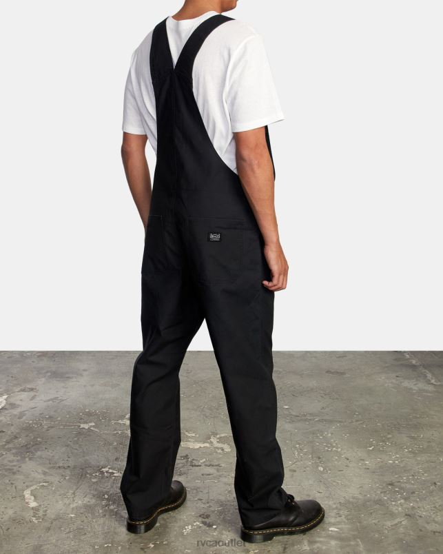 Clothing V84B894 black RVCA Men Chainmail Relaxed Fit Overalls