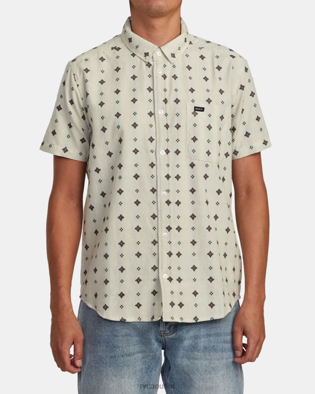 Clothing V84B1017 latte RVCA Men That'll Do Dobby Short Sleeve Shirt