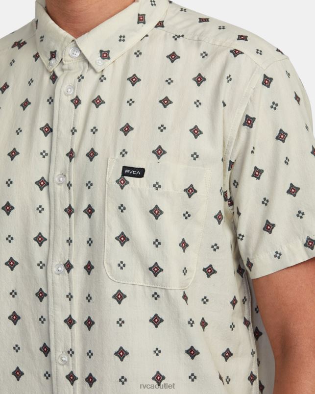 Clothing V84B1017 latte RVCA Men That'll Do Dobby Short Sleeve Shirt