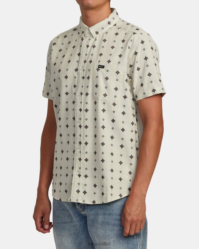 Clothing V84B1017 latte RVCA Men That'll Do Dobby Short Sleeve Shirt