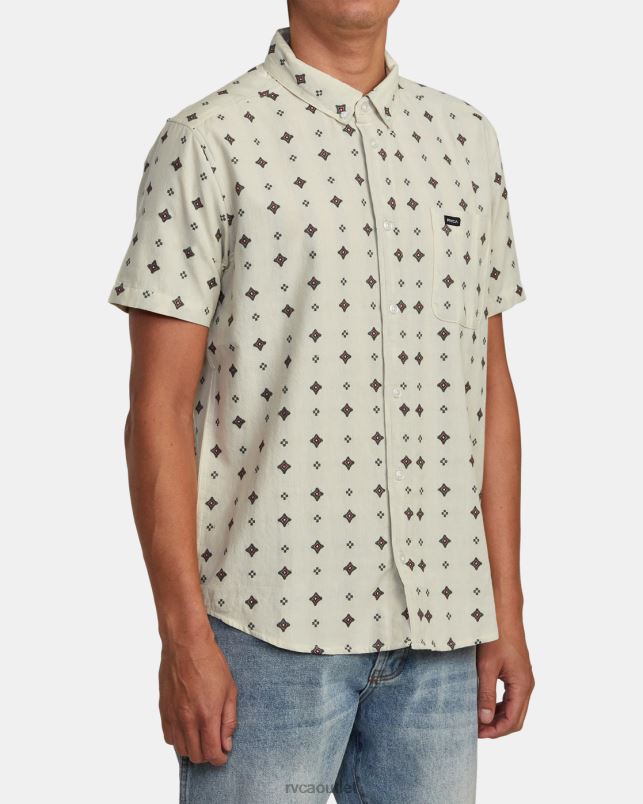 Clothing V84B1017 latte RVCA Men That'll Do Dobby Short Sleeve Shirt
