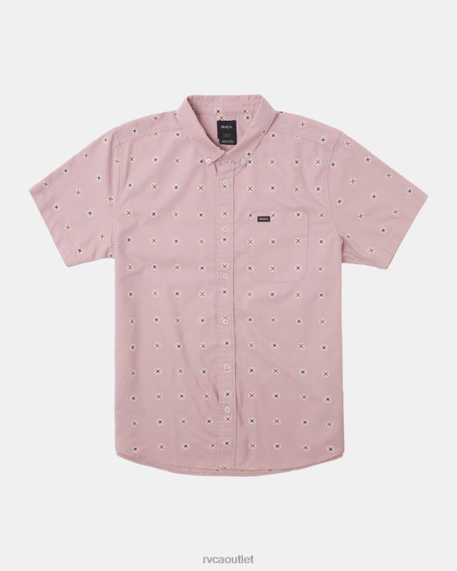 Clothing V84B210 pale mauve multi RVCA Men That'll Do Print Short Sleeve Shirt