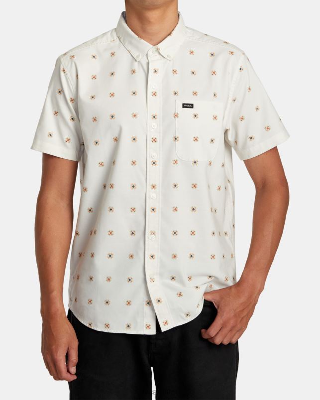 Clothing V84B224 natural RVCA Men That'll Do Print Short Sleeve Shirt