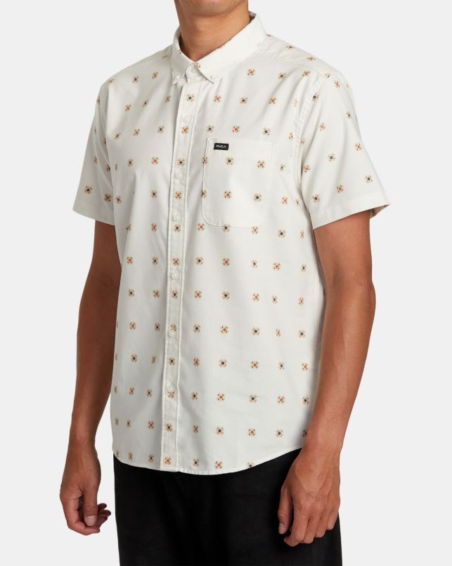Clothing V84B224 natural RVCA Men That'll Do Print Short Sleeve Shirt