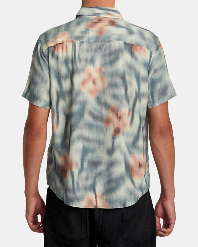 Clothing V84B235 multi RVCA Men Hawaii Speed Floral Short Sleeve Shirt