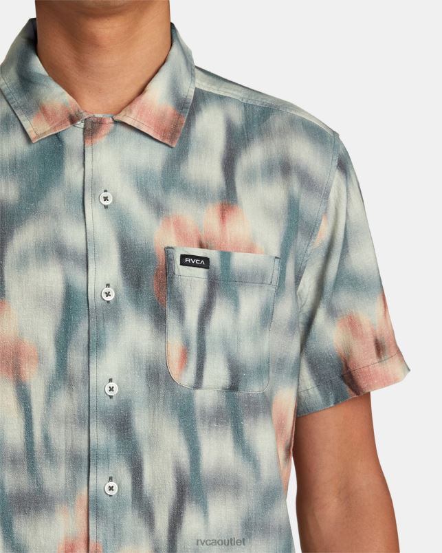 Clothing V84B235 multi RVCA Men Hawaii Speed Floral Short Sleeve Shirt