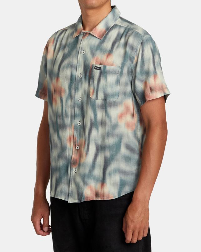 Clothing V84B235 multi RVCA Men Hawaii Speed Floral Short Sleeve Shirt
