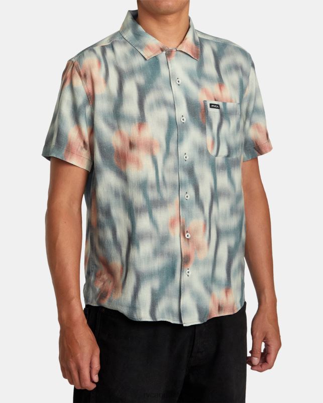 Clothing V84B235 multi RVCA Men Hawaii Speed Floral Short Sleeve Shirt