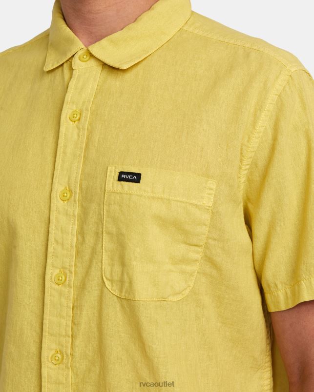 Clothing V84B329 southern moss RVCA Men PTC Woven Short Sleeve Shirt