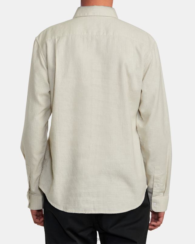 Clothing V84B353 natural RVCA Men Hi-Grade Long Sleeve Shirt