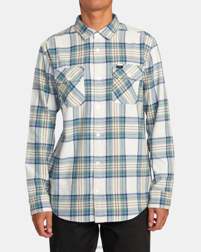 Clothing V84B547 margarita RVCA Men Thatll Work Flannel Long Sleeve Shirt