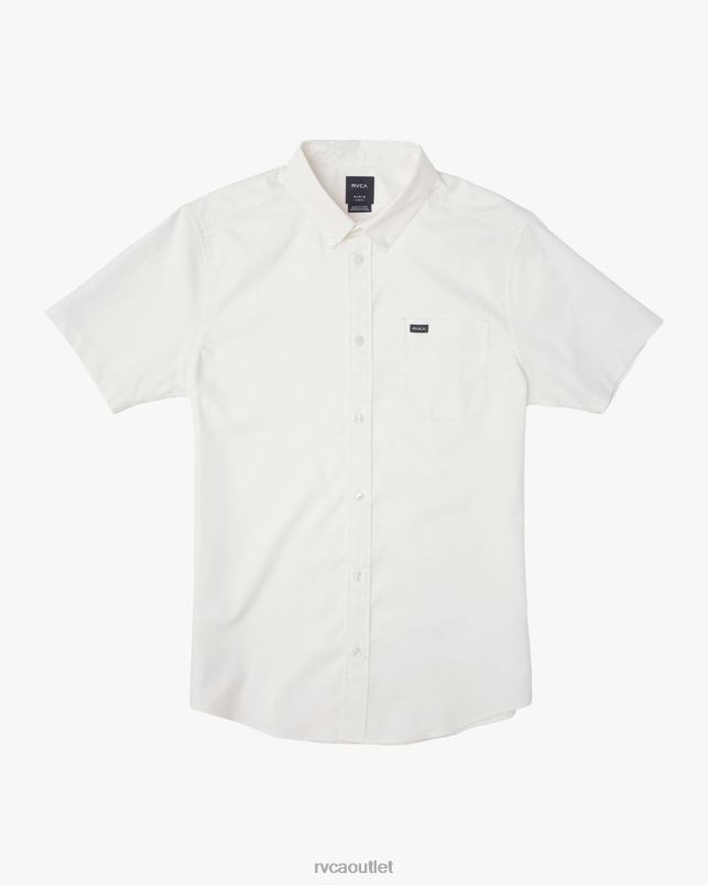 Clothing V84B712 white RVCA Men That'll Do Stretch Short Sleeve Shirt