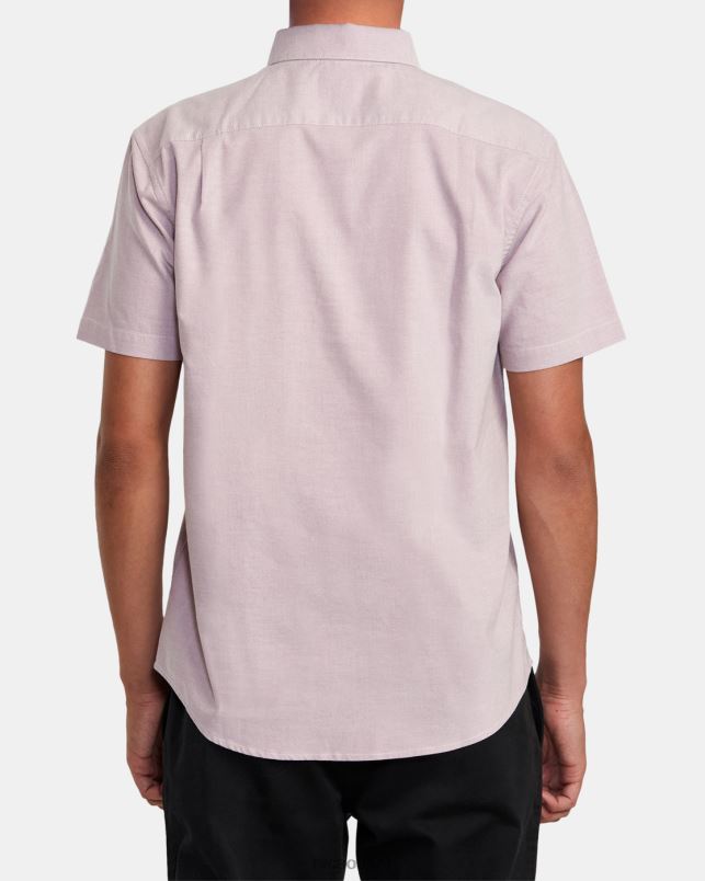 Clothing V84B889 lavender RVCA Men That'll Do Stretch Short Sleeve Shirt