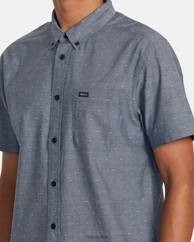 Clothing V84B924 moody blue RVCA Men That'll Do Dobby Button-Up Shirt