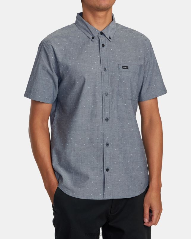 Clothing V84B924 moody blue RVCA Men That'll Do Dobby Button-Up Shirt