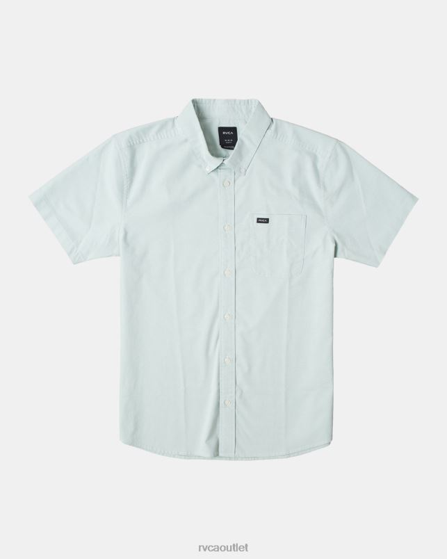 Clothing V84B931 green haze RVCA Men That'll Do Stretch Short Sleeve Shirt