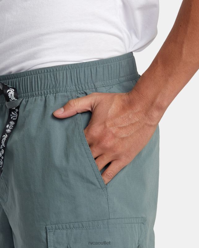 Clothing V84B105 balsam green RVCA Men Civic Utility 18 Elastic Shorts